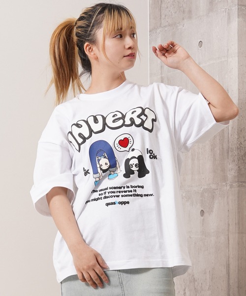 1111clothing(ワンフォークロージング)の「『いろは』アソートデザイン Tシャツ / Iroha” assorted design T-shirt(Tシャツ/カットソー・レディース・ホワイト系1/ホワイト系2/ホワイト系3/ホワイト系4/チャコール/ダークブルー/オレンジ/サックスブルー・M/L)」の17枚目の写真