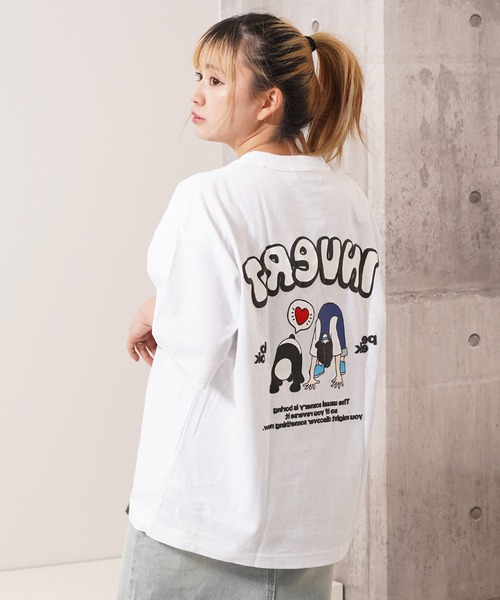1111clothing(ワンフォークロージング)の「『いろは』アソートデザイン Tシャツ / Iroha” assorted design T-shirt(Tシャツ/カットソー・レディース・ホワイト系1/ホワイト系2/ホワイト系3/ホワイト系4/チャコール/ダークブルー/オレンジ/サックスブルー・M/L)」の20枚目の写真