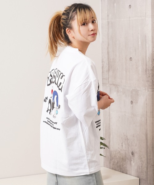 1111clothing(ワンフォークロージング)の「『いろは』アソートデザイン Tシャツ / Iroha” assorted design T-shirt(Tシャツ/カットソー・レディース・ホワイト系1/ホワイト系2/ホワイト系3/ホワイト系4/チャコール/ダークブルー/オレンジ/サックスブルー・M/L)」の21枚目の写真