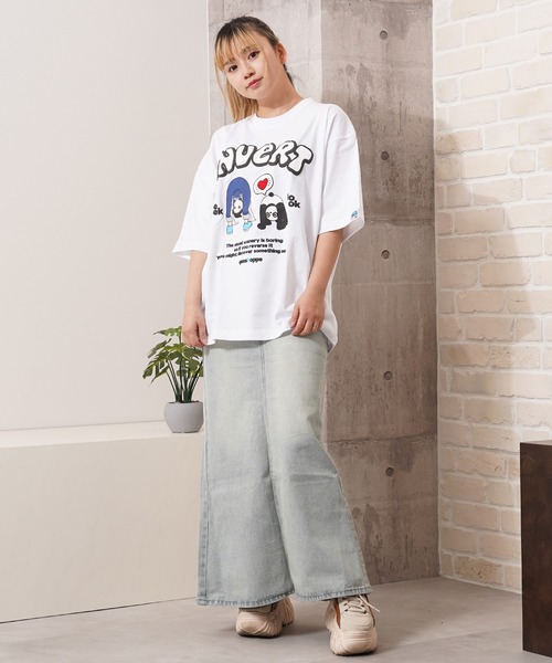 1111clothing(ワンフォークロージング)の「『いろは』アソートデザイン Tシャツ / Iroha” assorted design T-shirt(Tシャツ/カットソー・レディース・ホワイト系1/ホワイト系2/ホワイト系3/ホワイト系4/チャコール/ダークブルー/オレンジ/サックスブルー・M/L)」の22枚目の写真