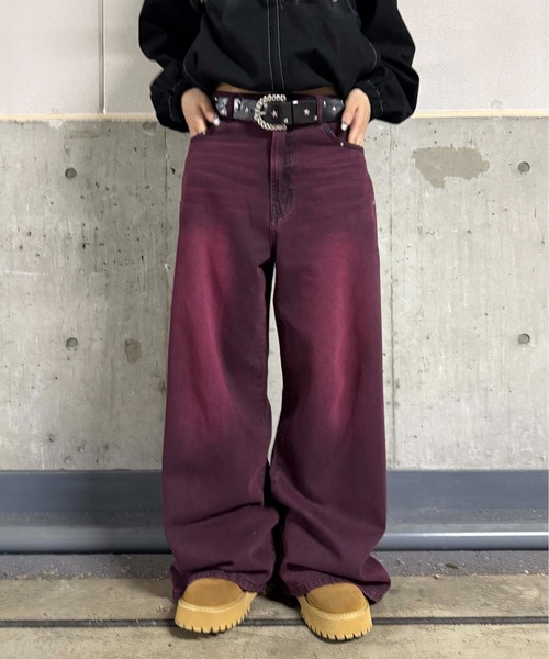 sedacle（セダクル）の「サイドラインストーンデニム（デニムパンツ・レディース・ワインレッド/ライトブルー/ダークインディゴブルー・LARGE/MEDIUM/SMALL）」の21枚目の写真
