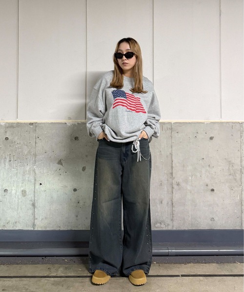 sedacle（セダクル）の「サイドラインストーンデニム（デニムパンツ・レディース・ワインレッド/ライトブルー/ダークインディゴブルー・LARGE/MEDIUM/SMALL）」の17枚目の写真