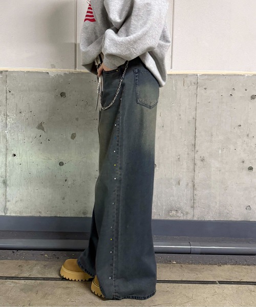 sedacle（セダクル）の「サイドラインストーンデニム（デニムパンツ・レディース・ワインレッド/ライトブルー/ダークインディゴブルー・LARGE/MEDIUM/SMALL）」の13枚目の写真