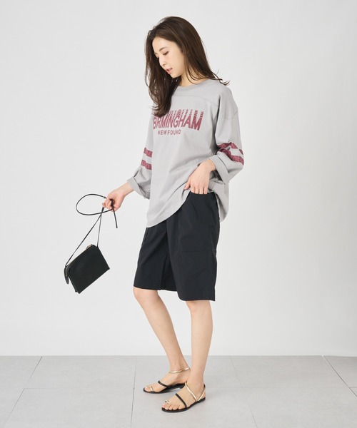ever closet(エバークローゼット)の「フットボールTシャツ(Tシャツ/カットソー・レディース・オフホワイト/トップグレー/ダークネイビー・FREE)」の8枚目の写真