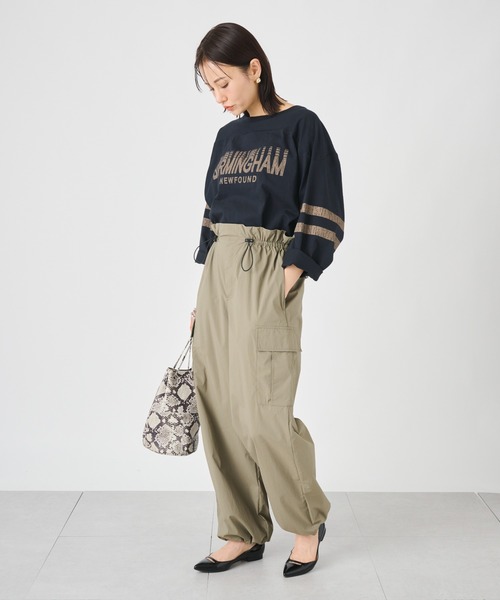 ever closet(エバークローゼット)の「フットボールTシャツ(Tシャツ/カットソー・レディース・オフホワイト/トップグレー/ダークネイビー・FREE)」の12枚目の写真