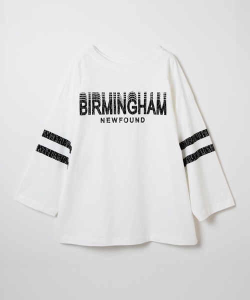ever closet(エバークローゼット)の「フットボールTシャツ(Tシャツ/カットソー・レディース・オフホワイト/トップグレー/ダークネイビー・FREE)」の14枚目の写真