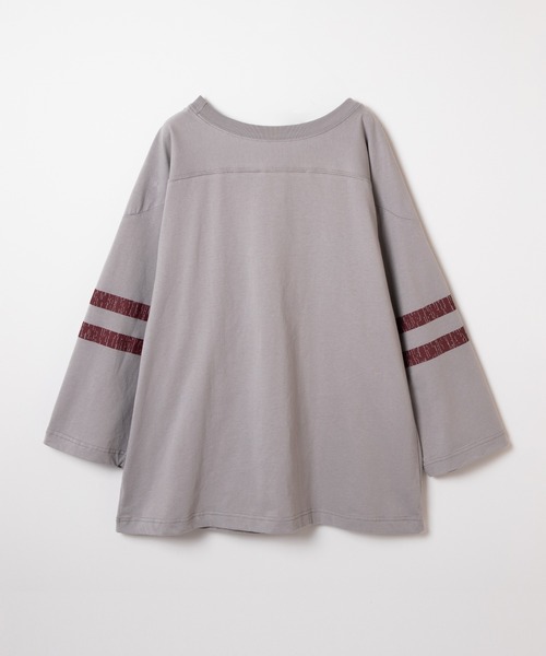ever closet(エバークローゼット)の「フットボールTシャツ(Tシャツ/カットソー・レディース・オフホワイト/トップグレー/ダークネイビー・FREE)」の16枚目の写真