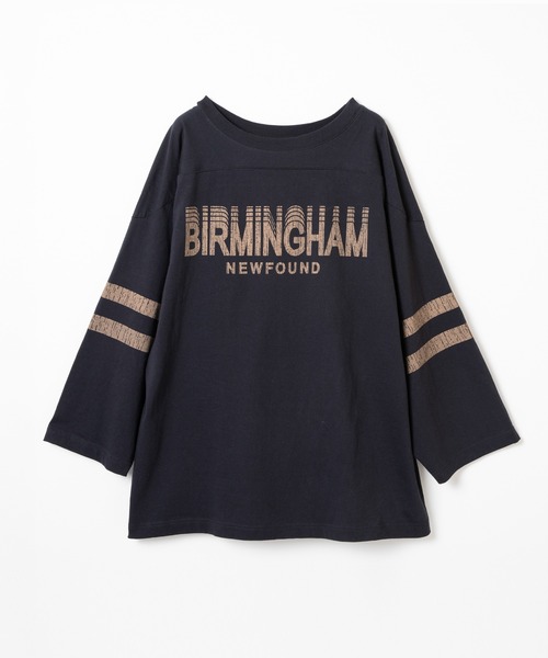 ever closet(エバークローゼット)の「フットボールTシャツ(Tシャツ/カットソー・レディース・オフホワイト/トップグレー/ダークネイビー・FREE)」の17枚目の写真