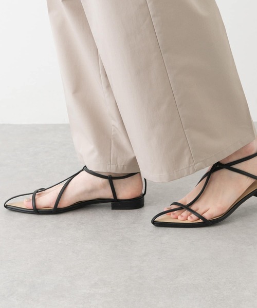 SENSE OF PLACE by URBAN RESEARCH（センスオブプレイスバイアーバンリサーチ）の「ポインテッドナローストラップサンダル（サンダル・レディース・ベージュ/シルバー/ブラック・SMALL/MEDIUM/LARGE）」の18枚目の写真