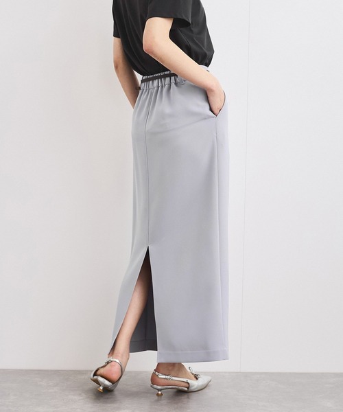 VIS（ビス）の「【洗える】Iラインロングスカート（スカート・レディース・サックスブルー/ブラック/ベージュ系その他・M/S）」の22枚目の写真