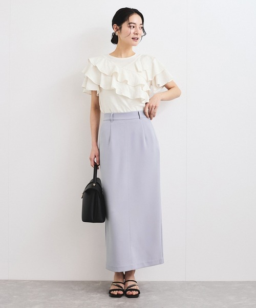 VIS（ビス）の「【洗える】Iラインロングスカート（スカート・レディース・サックスブルー/ブラック/ベージュ系その他・M/S）」の18枚目の写真