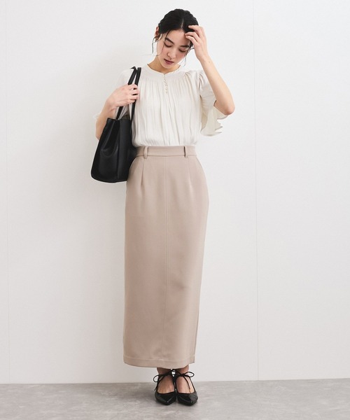 VIS（ビス）の「【洗える】Iラインロングスカート（スカート・レディース・サックスブルー/ブラック/ベージュ系その他・M/S）」の21枚目の写真