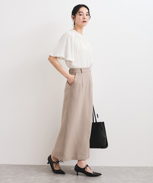 VIS（ビス）の「【洗える】Iラインロングスカート（スカート・レディース・サックスブルー/ブラック/ベージュ系その他・M/S）」の20枚目の写真