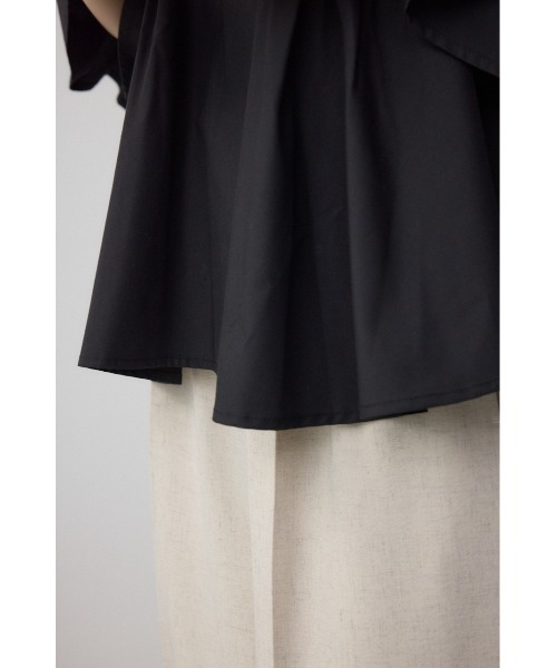 AZUL by moussy(アズールバイマウジー)の「タックスリーブ半袖デザインカットトップス(Tシャツ/カットソー・レディース・アイボリー/ブラック/ライトグリーン・FREE)」の21枚目の写真