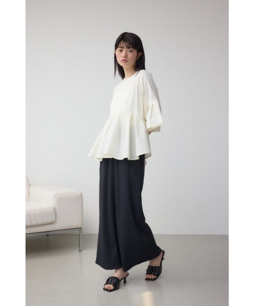新品 タックスリーブカットトップス 白 emmi｜タックスリーブカットトップス | Rakuten Fashion(楽天