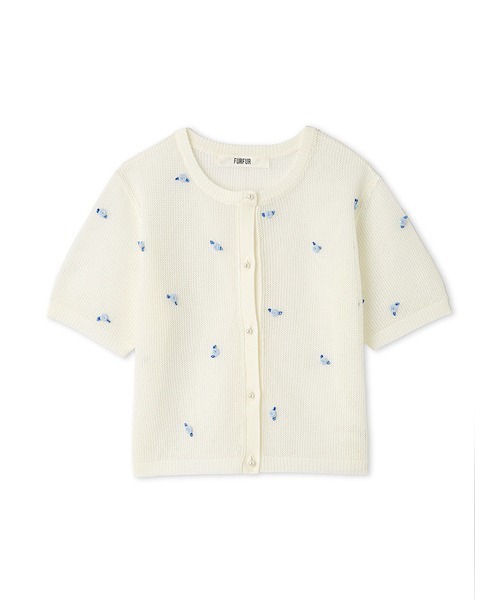 FURFUR(ファーファー)の「プティフラワーカーディガン(カーディガン/ボレロ・レディース・ホワイト/ブラック/ピンク・FREE)」の2枚目の写真