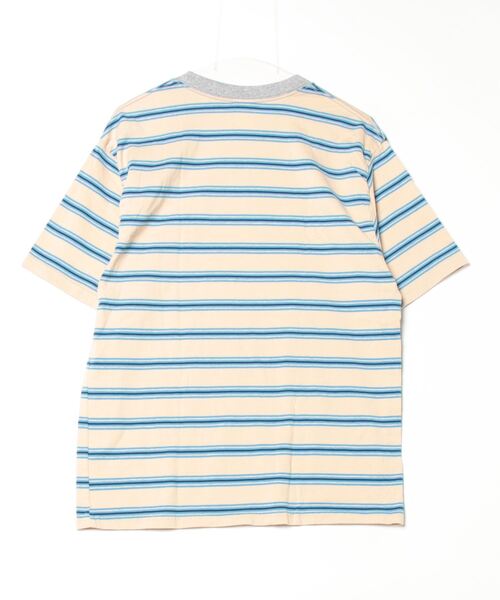 WALLA WALLA SPORT（ワラワラスポーツ）の「WALLA WALLA SPORT / ワラワラスポーツ S/S STRIPE TEE（Tシャツ/カットソー・メンズ・ブラック/ベージュ/ネイビー・MEDIUM/LARGE/X-LARGE）」の10枚目の写真