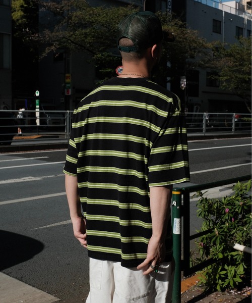 WALLA WALLA SPORT（ワラワラスポーツ）の「WALLA WALLA SPORT / ワラワラスポーツ S/S STRIPE TEE（Tシャツ/カットソー・メンズ・ブラック/ベージュ/ネイビー・MEDIUM/LARGE/X-LARGE）」の17枚目の写真