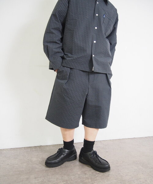 WHO'S WHO gallery（フーズフーギャラリー）の「【セットアップ対応】COOPER FACTチェックショートパンツ（その他パンツ・メンズ・ネイビー/ブラウン・FREE）」の2枚目の写真