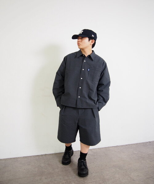 WHO'S WHO gallery（フーズフーギャラリー）の「【セットアップ対応】COOPER FACTチェックショートパンツ（その他パンツ・メンズ・ネイビー/ブラウン・FREE）」の3枚目の写真