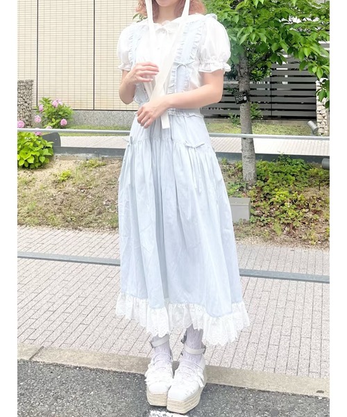 merry jenny（メリージェニー）の「ｽﾄﾗｲﾌﾟﾘﾎﾞﾝﾌﾚｱｼﾞｬﾝｽｶ（ジャンパー