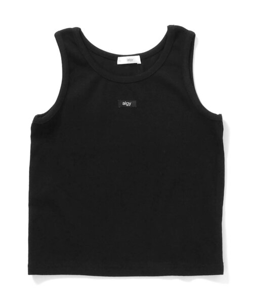 algy（アルジー）の「algyネームリブタンク（タンクトップ・キッズ・オフホワイト/ブラック・MEDIUM/SMALL/X-SMALL/XX-SMALL）」の2枚目の写真