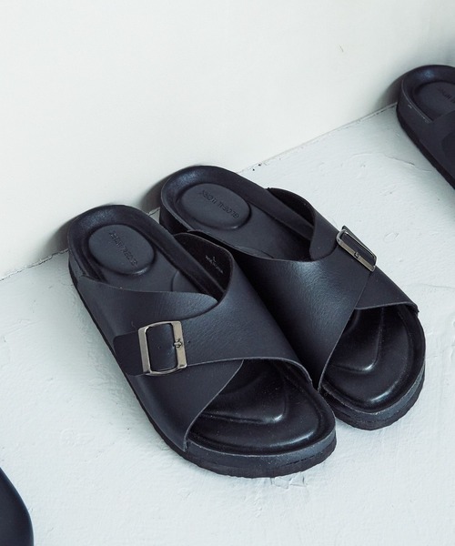 GLOBAL WORK（グローバルワーク）の「らくっションコンフォートサンダル/329159（サンダル・メンズ・ブラック系その他/ブラック系その他3/ブラック/ブラック系その他2・SMALL/MEDIUM/LARGE）」の2枚目の写真