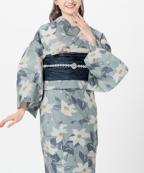 Honeys(ハニーズ)の「浴衣(浴衣・レディース・ライトグレー系/ネイビー系/ホワイト系その他/グレイッシュブルー/ホワイト系その他2・F)」の10枚目の写真