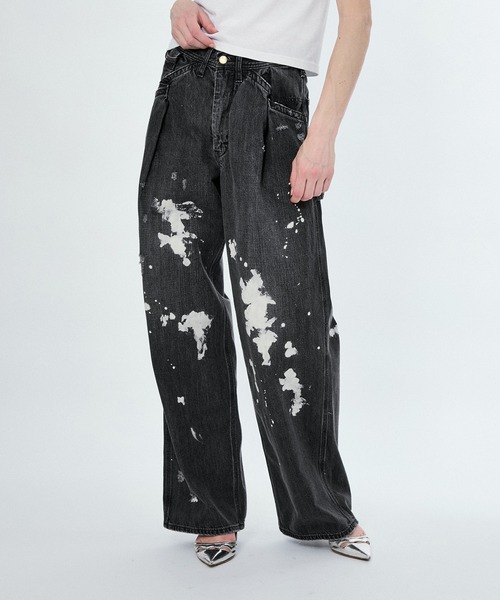 M TO R（ムウトアール）の「【Lee x BELPER x M】PAINT PAINTER BUGGY PANTS（デニムパンツ・レディース・ブラック/ネイビー・X-SMALL/S/M/L）」の11枚目の写真