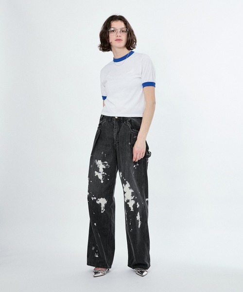 ꧁꧂belper パンツ セール】【Lee x BELPER x M】PAINT PAINTER BUGGY PANTS