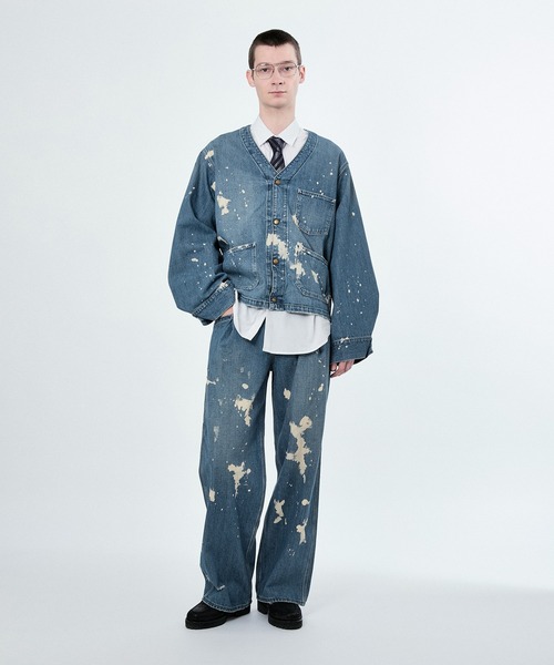 セール】【Lee x BELPER x M】PAINT PAINTER BUGGY PANTS（デニム