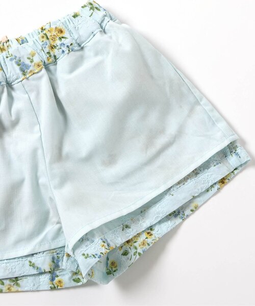 apres les cours（アプレレクール）の「【リンク】レースフラワーショートパンツ（その他パンツ・キッズ・サックスブルー/オフホワイト・110/100/90/80/140/130/120）」の10枚目の写真