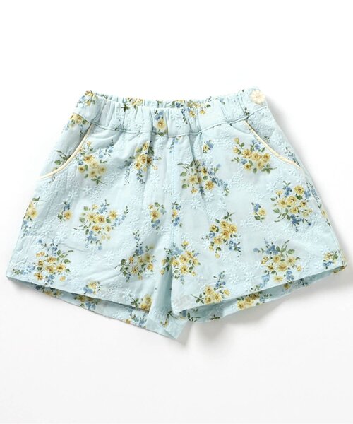 apres les cours（アプレレクール）の「【リンク】レースフラワーショートパンツ（その他パンツ・キッズ・サックスブルー/オフホワイト・110/100/90/80/140/130/120）」の12枚目の写真