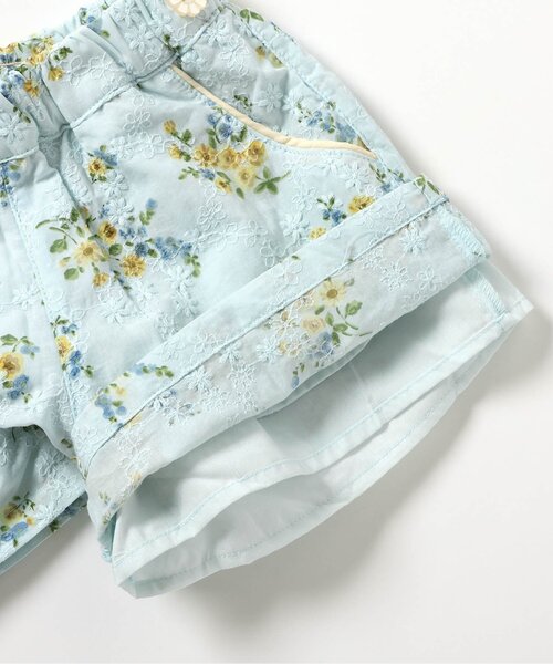apres les cours（アプレレクール）の「【リンク】レースフラワーショートパンツ（その他パンツ・キッズ・サックスブルー/オフホワイト・110/100/90/80/140/130/120）」の19枚目の写真