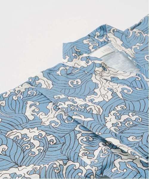 b・ROOM(ビールーム)の「【選べる5柄】アソート甚平(浴衣・キッズ・ブルーグレー/アイボリー/モスグリーン/チャコール/ネイビー・110cm/130cm/120cm/100cm)」の10枚目の写真