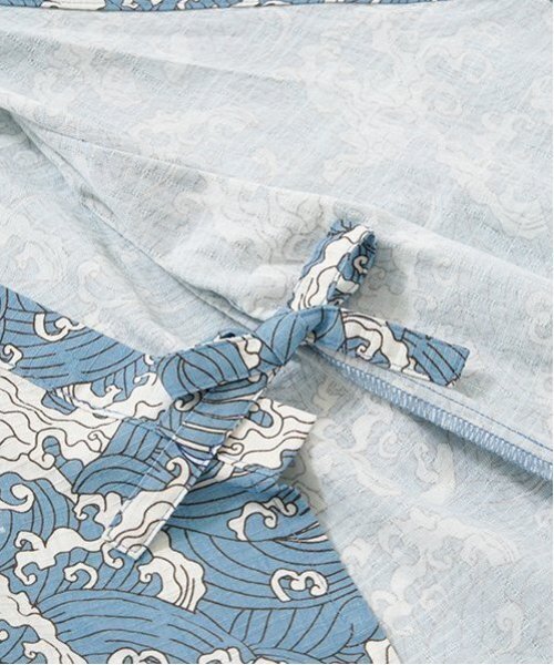 b・ROOM(ビールーム)の「【選べる5柄】アソート甚平(浴衣・キッズ・ブルーグレー/アイボリー/モスグリーン/チャコール/ネイビー・110cm/130cm/120cm/100cm)」の12枚目の写真