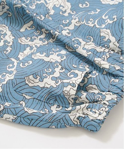 b・ROOM(ビールーム)の「【選べる5柄】アソート甚平(浴衣・キッズ・ブルーグレー/アイボリー/モスグリーン/チャコール/ネイビー・110cm/130cm/120cm/100cm)」の14枚目の写真