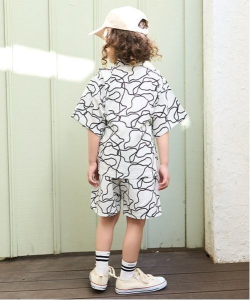 b・ROOM(ビールーム)の「【選べる5柄】アソート甚平(浴衣・キッズ・ブルーグレー/アイボリー/モスグリーン/チャコール/ネイビー・110cm/130cm/120cm/100cm)」の18枚目の写真