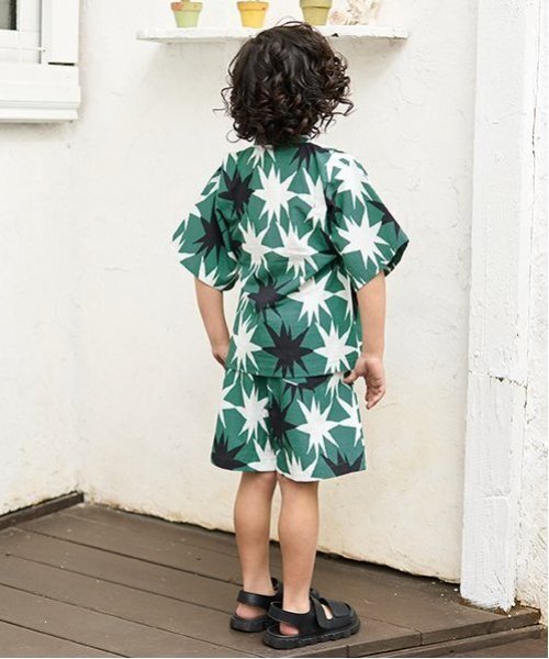 b・ROOM(ビールーム)の「【選べる5柄】アソート甚平(浴衣・キッズ・ブルーグレー/アイボリー/モスグリーン/チャコール/ネイビー・110cm/130cm/120cm/100cm)」の21枚目の写真