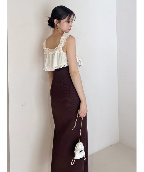 snidel SNIDEL レースドッキングニットワンピース スナイデル SNIDEL レースドッキングニットワンピース （BRW