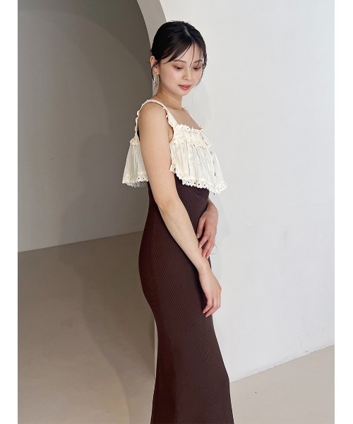 レースドッキングニットワンピース（ワンピース）｜SNIDEL（スナイデル