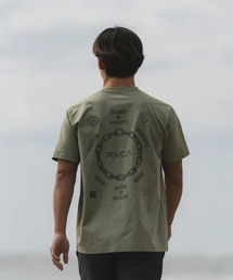 RVCA | RVCA メンズ CHAIN RELEASE SFST サーフTシャツ 【2025年夏モデル】/ルーカ水陸両用バックプリント半袖ラッシュガード(水着)(ラッシュガード)