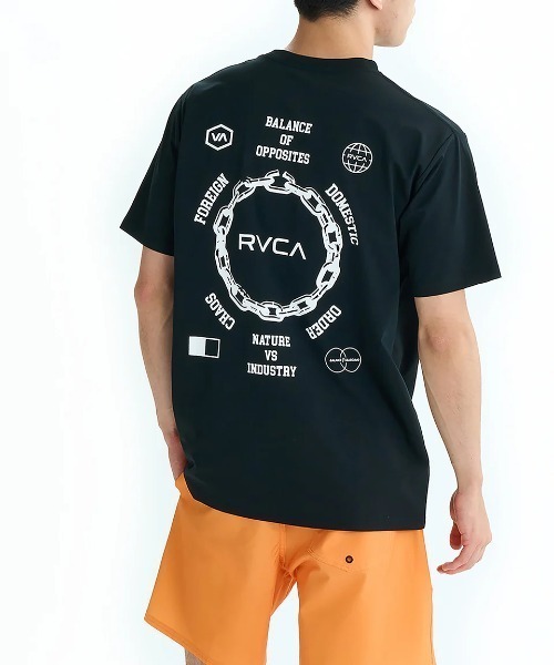 RVCA(ルーカ)の「RVCA メンズ CHAIN RELEASE SFST サーフTシャツ 【2025年夏モデル】/ルーカ水陸両用バックプリント半袖ラッシュガード(水着)(ラッシュガード・メンズ・ホワイト/ブラック/グリーン系その他・X-LARGE/LARGE/MEDIUM/SMALL)」の3枚目の写真