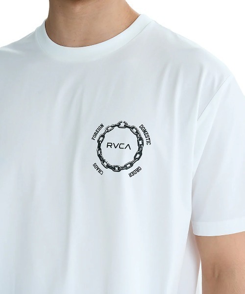 RVCA(ルーカ)の「RVCA メンズ CHAIN RELEASE SFST サーフTシャツ 【2025年夏モデル】/ルーカ水陸両用バックプリント半袖ラッシュガード(水着)(ラッシュガード・メンズ・ホワイト/ブラック/グリーン系その他・X-LARGE/LARGE/MEDIUM/SMALL)」の4枚目の写真