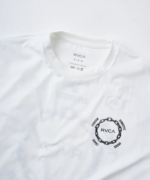 RVCA(ルーカ)の「RVCA メンズ CHAIN RELEASE SFST サーフTシャツ 【2025年夏モデル】/ルーカ水陸両用バックプリント半袖ラッシュガード(水着)(ラッシュガード・メンズ・ホワイト/ブラック/グリーン系その他・X-LARGE/LARGE/MEDIUM/SMALL)」の6枚目の写真