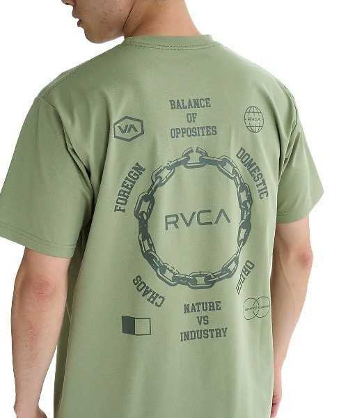 RVCA(ルーカ)の「RVCA メンズ CHAIN RELEASE SFST サーフTシャツ 【2025年夏モデル】/ルーカ水陸両用バックプリント半袖ラッシュガード(水着)(ラッシュガード・メンズ・ホワイト/ブラック/グリーン系その他・X-LARGE/LARGE/MEDIUM/SMALL)」の15枚目の写真