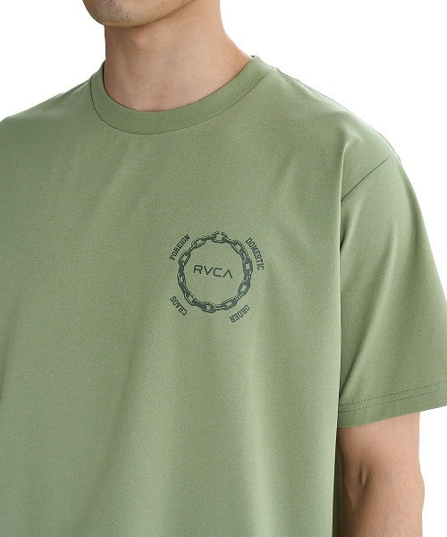 RVCA(ルーカ)の「RVCA メンズ CHAIN RELEASE SFST サーフTシャツ 【2025年夏モデル】/ルーカ水陸両用バックプリント半袖ラッシュガード(水着)(ラッシュガード・メンズ・ホワイト/ブラック/グリーン系その他・X-LARGE/LARGE/MEDIUM/SMALL)」の16枚目の写真