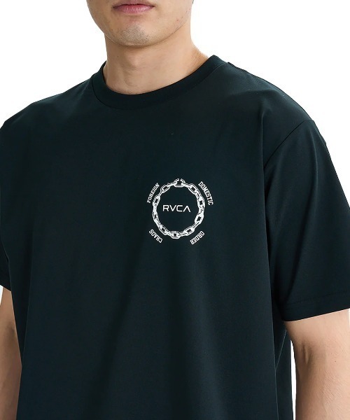 RVCA(ルーカ)の「RVCA メンズ CHAIN RELEASE SFST サーフTシャツ 【2025年夏モデル】/ルーカ水陸両用バックプリント半袖ラッシュガード(水着)(ラッシュガード・メンズ・ホワイト/ブラック/グリーン系その他・X-LARGE/LARGE/MEDIUM/SMALL)」の11枚目の写真