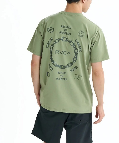 RVCA(ルーカ)の「RVCA メンズ CHAIN RELEASE SFST サーフTシャツ 【2025年夏モデル】/ルーカ水陸両用バックプリント半袖ラッシュガード(水着)(ラッシュガード・メンズ・ホワイト/ブラック/グリーン系その他・X-LARGE/LARGE/MEDIUM/SMALL)」の17枚目の写真