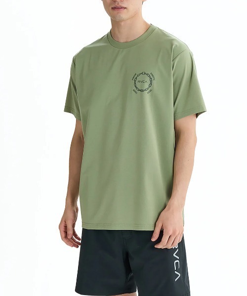 RVCA(ルーカ)の「RVCA メンズ CHAIN RELEASE SFST サーフTシャツ 【2025年夏モデル】/ルーカ水陸両用バックプリント半袖ラッシュガード(水着)(ラッシュガード・メンズ・ホワイト/ブラック/グリーン系その他・X-LARGE/LARGE/MEDIUM/SMALL)」の18枚目の写真